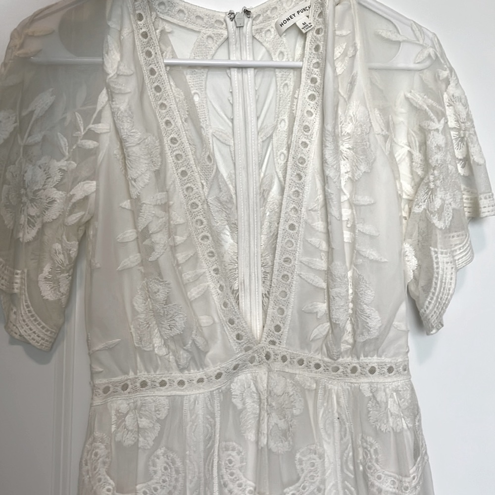 Honeypunch Romper- White